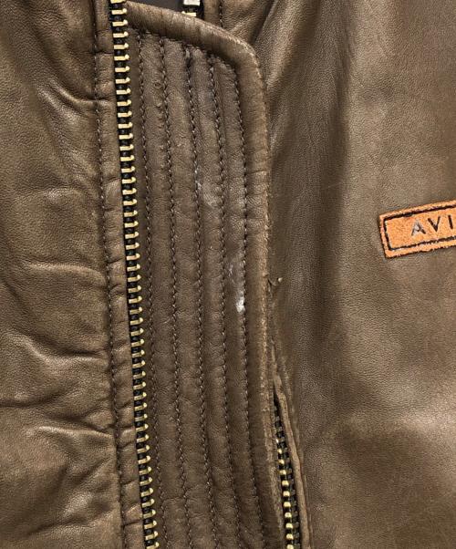 AVIREX（アヴィレックス）AVIREX (アヴィレックス) PANHANDLE レザーMA-1ジャケット ブラウン サイズ:Mの古着・服飾アイテム