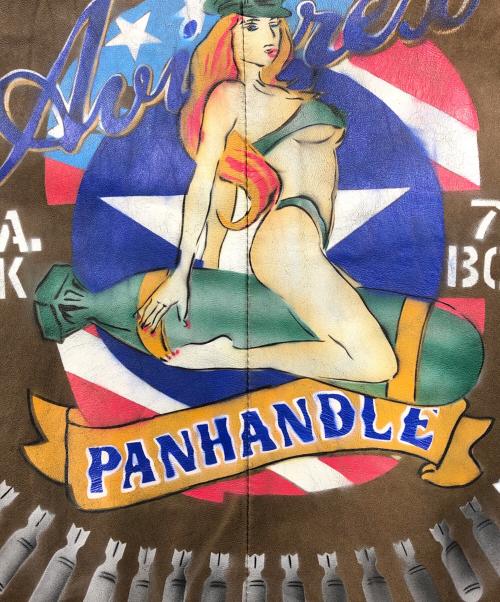 AVIREX（アヴィレックス）AVIREX (アヴィレックス) PANHANDLE レザーMA-1ジャケット ブラウン サイズ:Mの古着・服飾アイテム