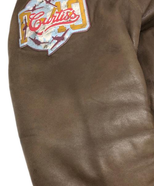 AVIREX（アヴィレックス）AVIREX (アヴィレックス) PANHANDLE レザーMA-1ジャケット ブラウン サイズ:Mの古着・服飾アイテム