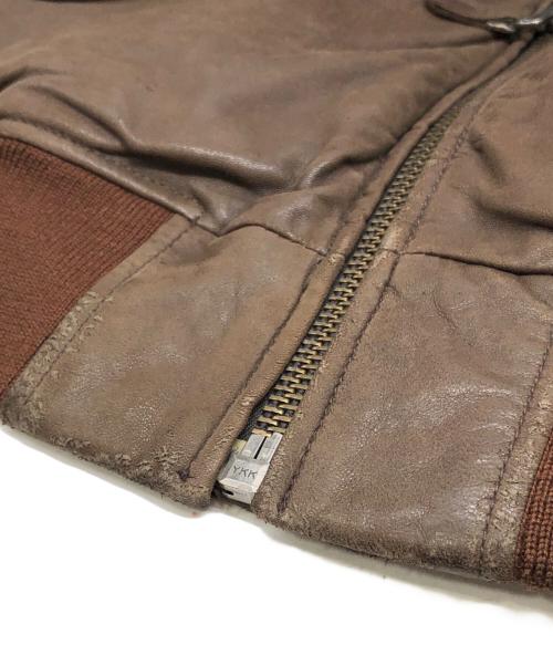 AVIREX（アヴィレックス）AVIREX (アヴィレックス) PANHANDLE レザーMA-1ジャケット ブラウン サイズ:Mの古着・服飾アイテム