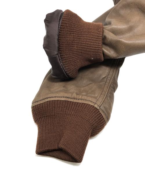 AVIREX（アヴィレックス）AVIREX (アヴィレックス) PANHANDLE レザーMA-1ジャケット ブラウン サイズ:Mの古着・服飾アイテム