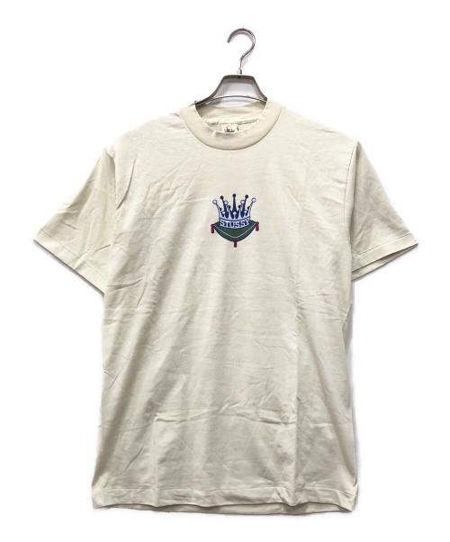 stussy（ステューシー）stussy (ステューシー) クラウンロゴTシャツ アイボリー サイズ:Lの古着・服飾アイテム