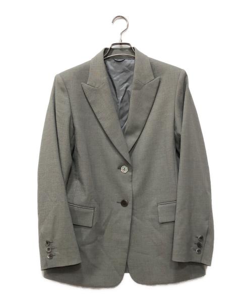 ANAYI（アナイ）ANAYI (アナイ) シャークスキンシングル ジャケット グレー サイズ:38の古着・服飾アイテム
