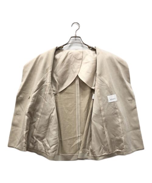 ANAYI（アナイ）ANAYI (アナイ) オックスストレッチダブル ジャケット ベージュ サイズ:40の古着・服飾アイテム