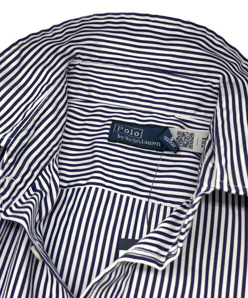 POLO RALPH LAUREN（ポロ・ラルフローレン）POLO RALPH LAUREN (ポロ・ラルフローレン) ストライプシャツ ネイビー×ホワイト サイズ:6 未使用品の古着・服飾アイテム