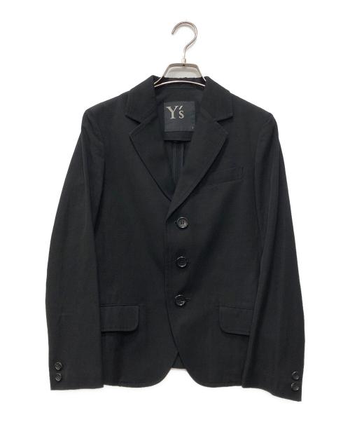 Y's（ワイズ）Y's (ワイズ) リネン混3Bジャケット ブラック サイズ:1の古着・服飾アイテム
