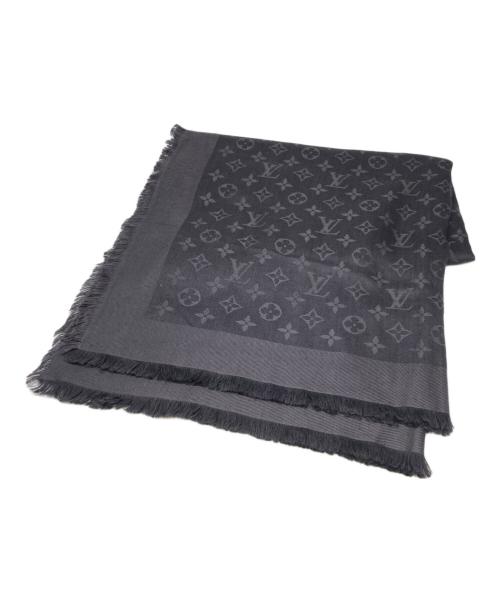 LOUIS VUITTON（ルイ ヴィトン）LOUIS VUITTON (ルイ ヴィトン) モノグラム アントラシット シルクウールストール グレー サイズ:下記参照の古着・服飾アイテム