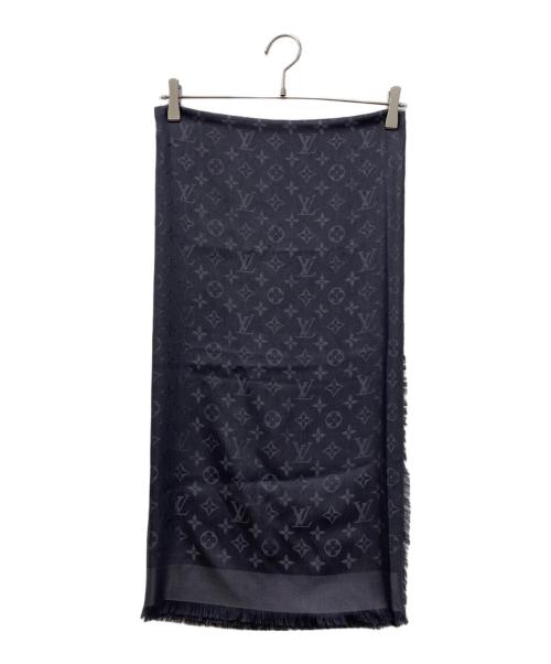 LOUIS VUITTON（ルイ ヴィトン）LOUIS VUITTON (ルイ ヴィトン) モノグラム アントラシット シルクウールストール グレー サイズ:下記参照の古着・服飾アイテム