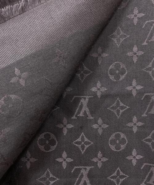 LOUIS VUITTON（ルイ ヴィトン）LOUIS VUITTON (ルイ ヴィトン) モノグラム アントラシット シルクウールストール グレー サイズ:下記参照の古着・服飾アイテム