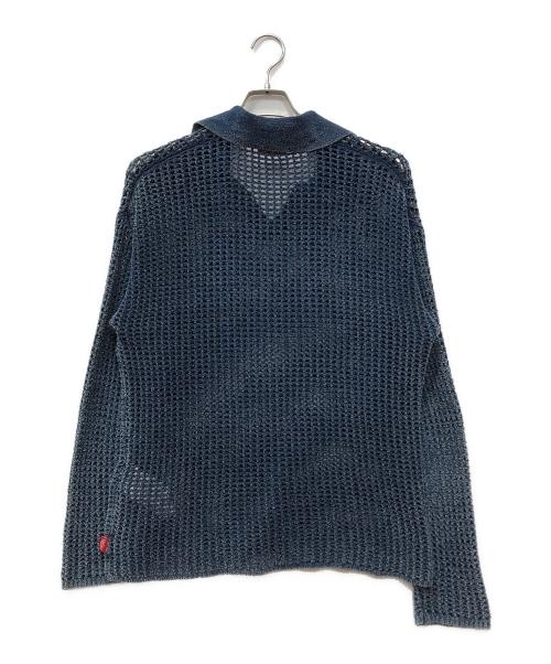 DIESEL（ディーゼル）DIESEL (ディーゼル) K-SQUAREDメッシュニットポロシャツ インディゴ サイズ:Lの古着・服飾アイテム