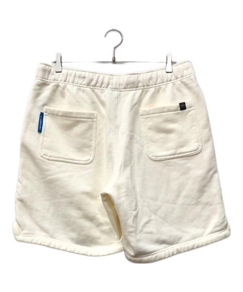JORDAN（ジョーダン）JORDAN (ジョーダン) TRAVIS SCOTT (トラヴィススコット) FRAGMENT DESIGN (フラグメントデザイン) ロゴスウェットハーフパンツ アイボリー サイズ:Lの古着・服飾アイテム