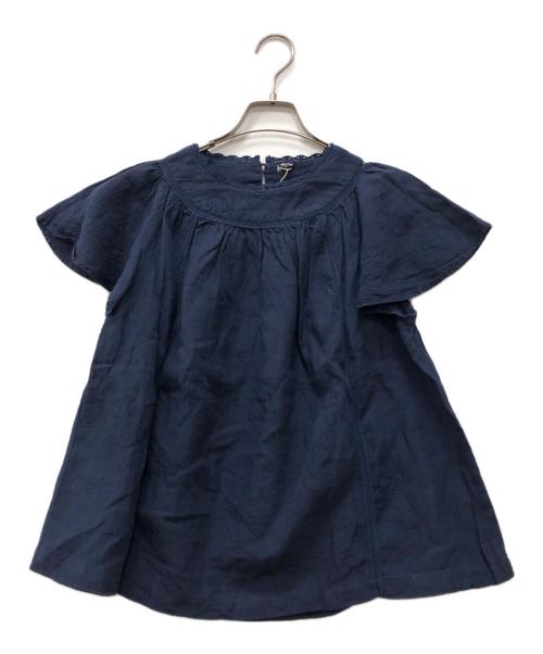 45R（フォーティファイブ・アール）45R (フォーティファイブ・アール) インドリネンシャンブレーのブラウス ネイビー サイズ:02の古着・服飾アイテム