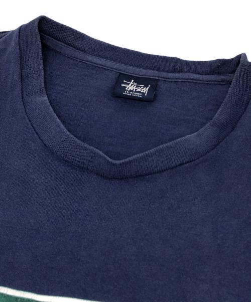 stussy（ステューシー）stussy (ステューシー) プリントTシャツ ネイビー サイズ:Lの古着・服飾アイテム