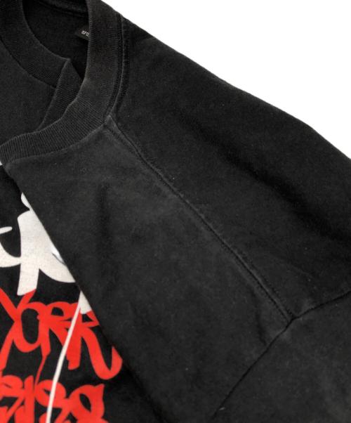stussy（ステューシー）stussy (ステューシー) GREY PVC ワールドツアーTシャツ ブラック サイズ:Lの古着・服飾アイテム