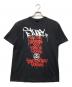 stussy（ステューシー）の古着「GREY PVC ワールドツアーTシャツ」｜ブラック