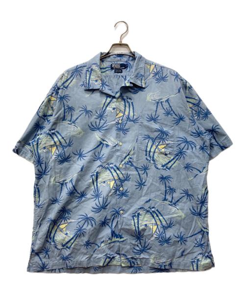 POLO RALPH LAUREN（ポロ・ラルフローレン）POLO RALPH LAUREN (ポロ・ラルフローレン) CLAYTON オープンカラーシャツ ブルー サイズ:XLの古着・服飾アイテム