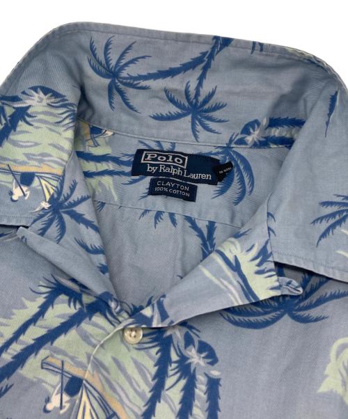 POLO RALPH LAUREN（ポロ・ラルフローレン）POLO RALPH LAUREN (ポロ・ラルフローレン) CLAYTON オープンカラーシャツ ブルー サイズ:XLの古着・服飾アイテム