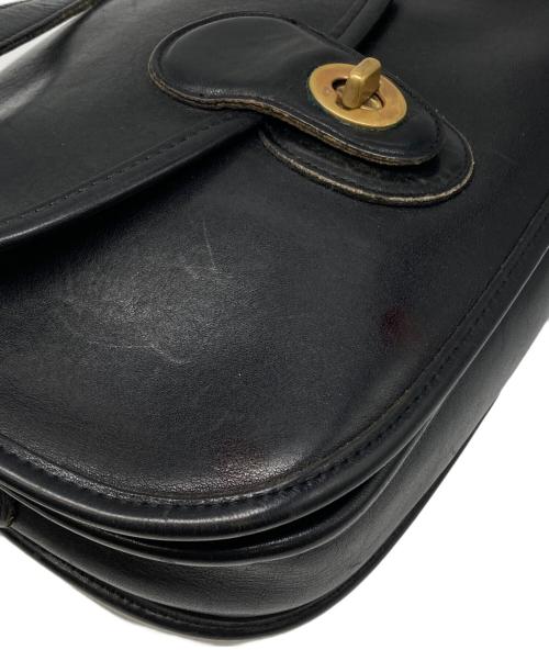 OLD COACH（オールドコーチ）OLD COACH (オールドコーチ) ターンロックレザーショルダーバッグ ブラック サイズ:下記参照の古着・服飾アイテム