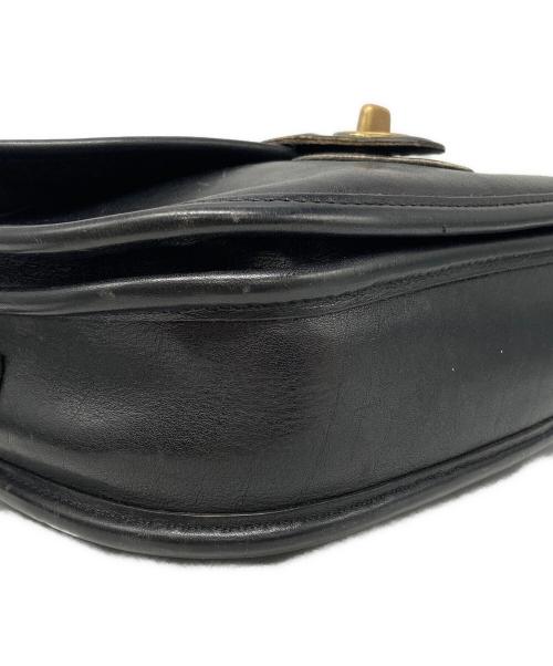 OLD COACH（オールドコーチ）OLD COACH (オールドコーチ) ターンロックレザーショルダーバッグ ブラック サイズ:下記参照の古着・服飾アイテム