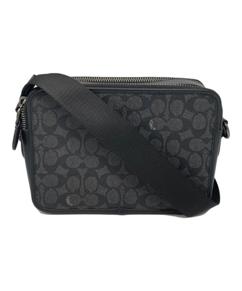 COACH（コーチ）COACH (コーチ) チャーター クロスボディ 24 シグネチャー キャンバス ブラック サイズ:下記参照の古着・服飾アイテム