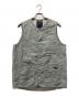 LAVENHAM（ラベンハム）の古着「Linen Cotton Unwadded Thornham ノーカラーベスト」｜グリーン