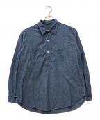 POST O'ALLSポストオーバーオールズ）の古着「シャンブレープルオーバーシャツ」｜ブルー