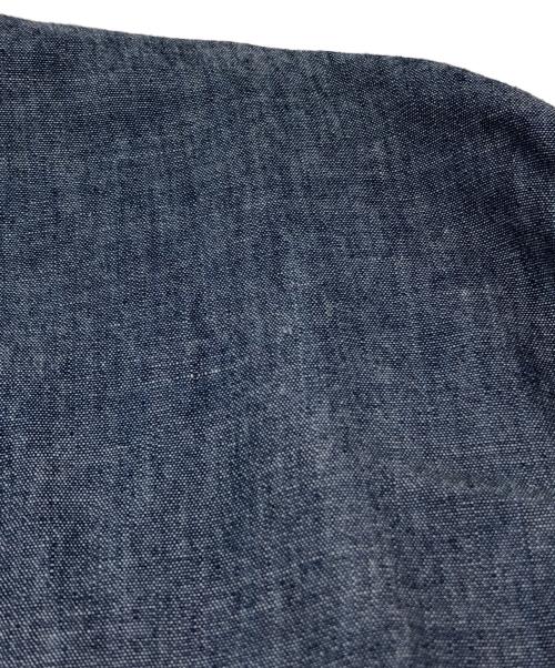 POST O'ALLS（ポストオーバーオールズ）POST O'ALLS (ポストオーバーオールズ) シャンブレープルオーバーシャツ ブルー サイズ:Mの古着・服飾アイテム