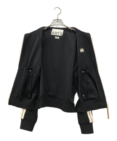 SATUR（セター）SATUR (セター) ジップアップジャケット ブラック サイズ:Lの古着・服飾アイテム