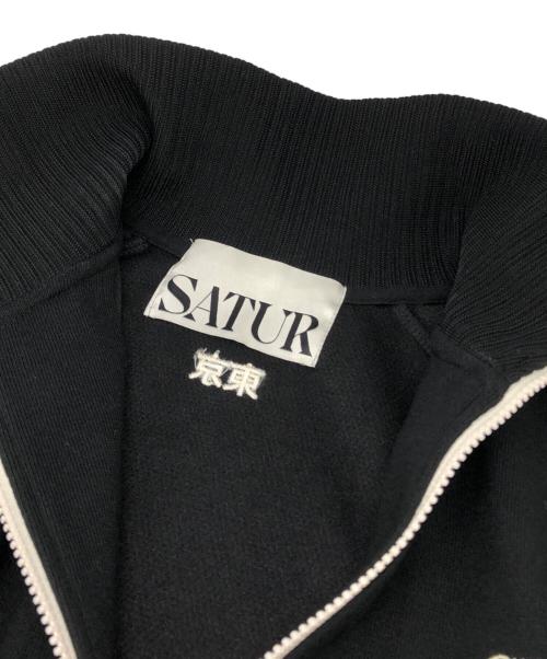 SATUR（セター）SATUR (セター) ジップアップジャケット ブラック サイズ:Lの古着・服飾アイテム