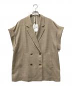 ANAYIアナイ）の古着「カラミリネンライクフレンチスリーブ ジャケット」｜ベージュ