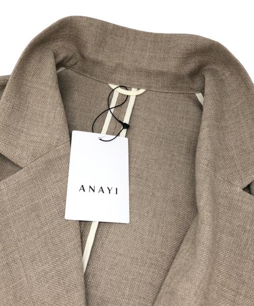 ANAYI（アナイ）ANAYI (アナイ) カラミリネンライクフレンチスリーブ ジャケット ベージュ サイズ:38 未使用品の古着・服飾アイテム