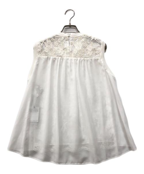 ANAYI（アナイ）ANAYI (アナイ) ケミカルレースフレアブラウス ホワイト サイズ:38 未使用品の古着・服飾アイテム