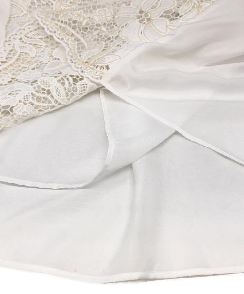 ANAYI（アナイ）ANAYI (アナイ) ケミカルレースフレアブラウス ホワイト サイズ:38 未使用品の古着・服飾アイテム