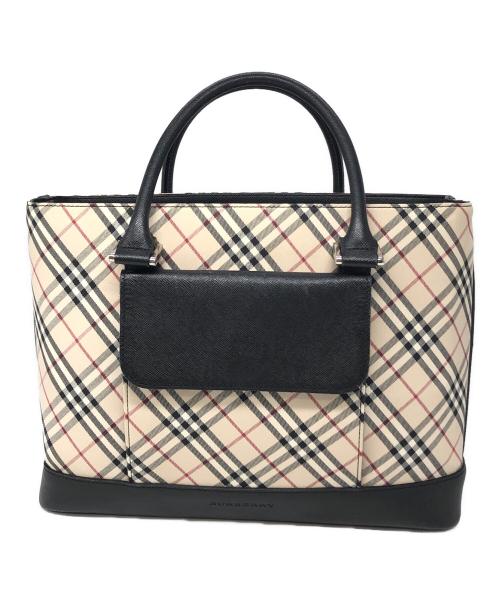 BURBERRY（バーバリー）BURBERRY (バーバリー) ノバチェックトートバッグ ベージュ サイズ:下記参照の古着・服飾アイテム