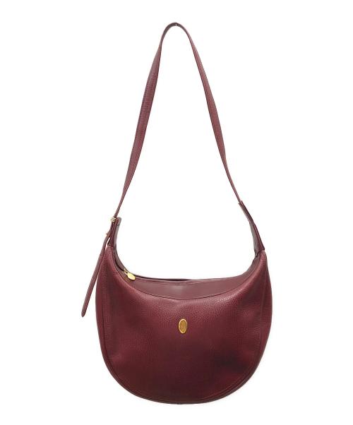 Cartier（カルティエ）Cartier (カルティエ) マストライン ハーフムーンレザーワンショルダーバッグ ボルドー サイズ:下記参照の古着・服飾アイテム