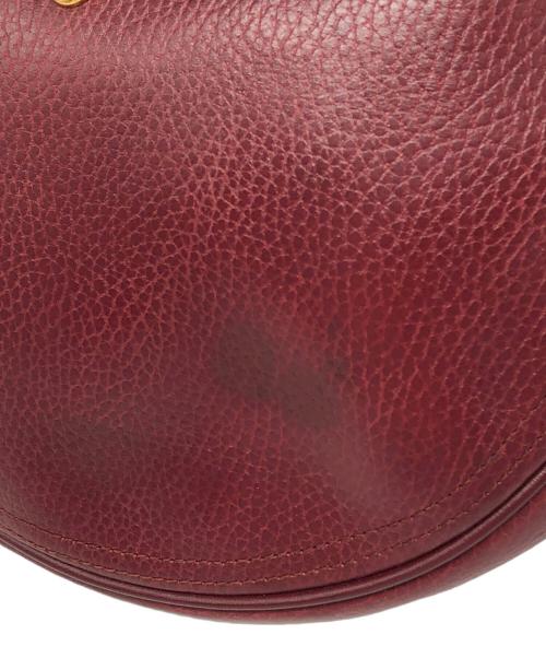 Cartier（カルティエ）Cartier (カルティエ) マストライン ハーフムーンレザーワンショルダーバッグ ボルドー サイズ:下記参照の古着・服飾アイテム