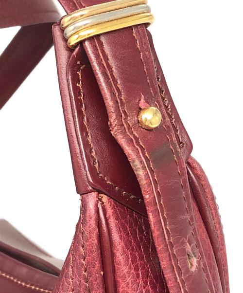 Cartier（カルティエ）Cartier (カルティエ) マストライン ハーフムーンレザーワンショルダーバッグ ボルドー サイズ:下記参照の古着・服飾アイテム