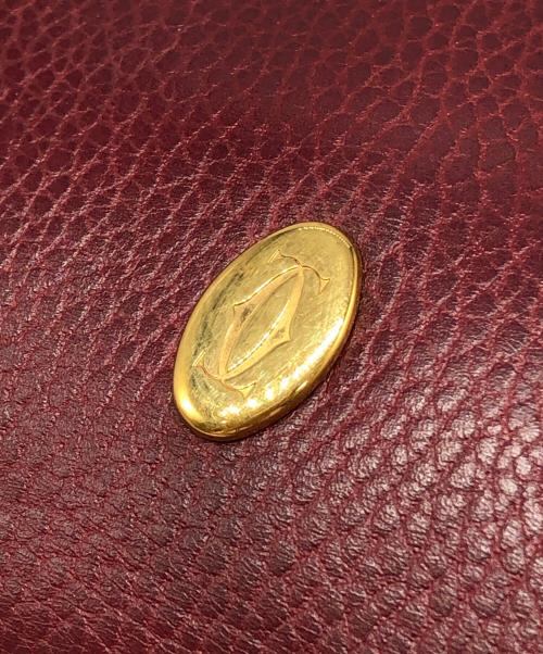 Cartier（カルティエ）Cartier (カルティエ) マストライン ハーフムーンレザーワンショルダーバッグ ボルドー サイズ:下記参照の古着・服飾アイテム