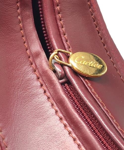 Cartier（カルティエ）Cartier (カルティエ) マストライン ハーフムーンレザーワンショルダーバッグ ボルドー サイズ:下記参照の古着・服飾アイテム