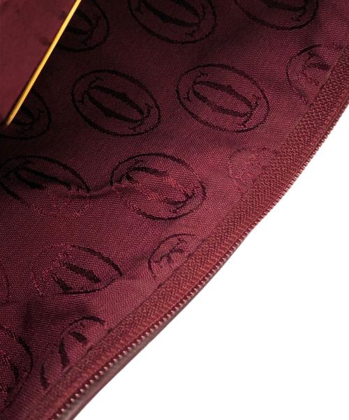 Cartier（カルティエ）Cartier (カルティエ) マストライン ハーフムーンレザーワンショルダーバッグ ボルドー サイズ:下記参照の古着・服飾アイテム