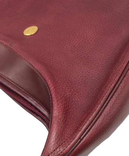 Cartier（カルティエ）Cartier (カルティエ) マストライン ハーフムーンレザーワンショルダーバッグ ボルドー サイズ:下記参照の古着・服飾アイテム