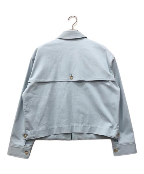 theory luxe（セオリーリュクス）theory luxe (セオリーリュクス) NEWTON TRISTA ジップブルゾン ブルー サイズ:40の古着・服飾アイテム