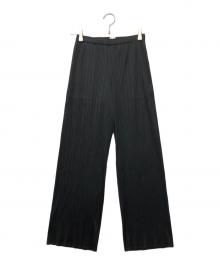 PLEATS PLEASE（プリーツプリーズ）の古着「プリーツストレートパンツ」｜ブラック