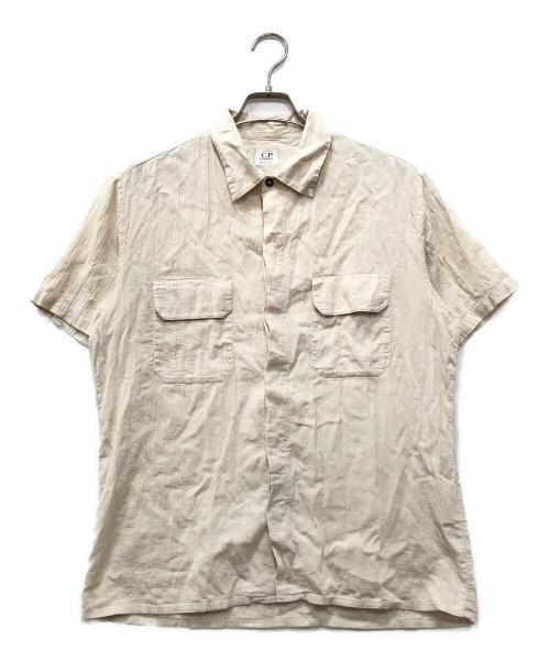 C.P COMPANY（シーピーカンパニー）C.P COMPANY (シーピーカンパニー) コットンS/Sシャツ ベージュ サイズ:2の古着・服飾アイテム