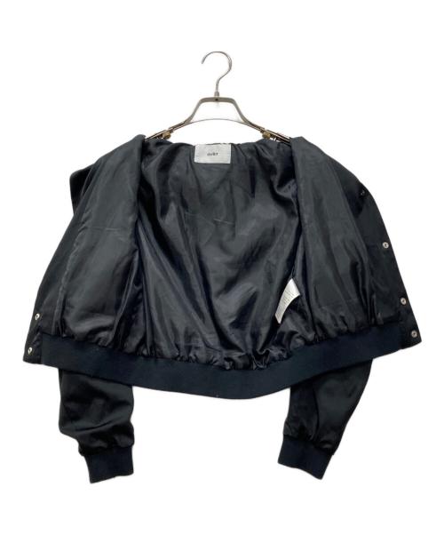 sheller（シェリエ）sheller (シェリエ) ボタンサテンブルゾン ブラック サイズ:Fの古着・服飾アイテム