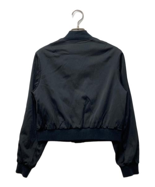 sheller（シェリエ）sheller (シェリエ) ボタンサテンブルゾン ブラック サイズ:Fの古着・服飾アイテム