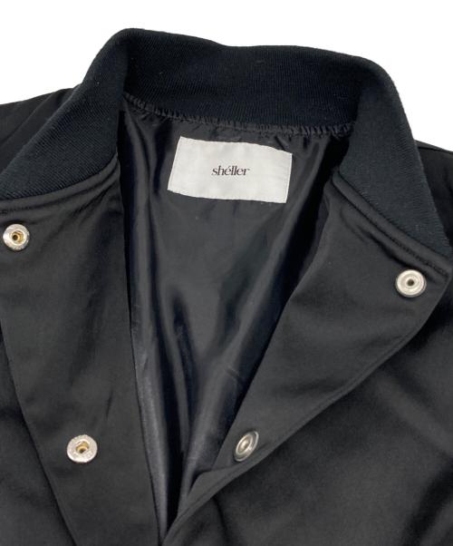 sheller（シェリエ）sheller (シェリエ) ボタンサテンブルゾン ブラック サイズ:Fの古着・服飾アイテム