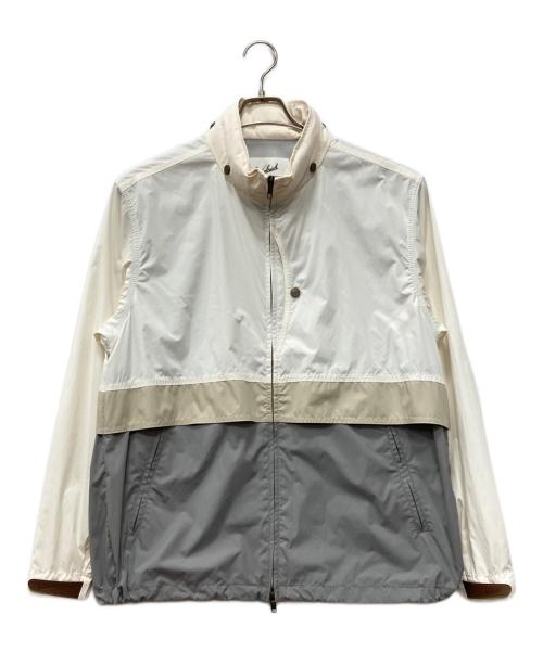 WOOLRICH（ウールリッチ）WOOLRICH (ウールリッチ) ナイロンスイングトップ アイボリー×グレー サイズ:Lの古着・服飾アイテム