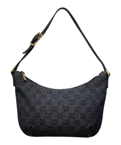 GUCCI（グッチ）GUCCI (グッチ) GGキャンバス アクセサリーポーチ グレー×ブラック サイズ:下記参照の古着・服飾アイテム