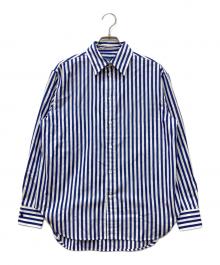 POLO RALPH LAUREN（ポロ・ラルフローレン）の古着「ストライプシャツ」｜ホワイト×ネイビー